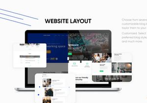 Landing Page Coworking Template PSD Figma