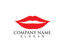 Lips woman logo and symbol vector