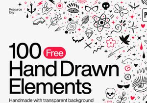100 Free PNG Hand Drawn Elements