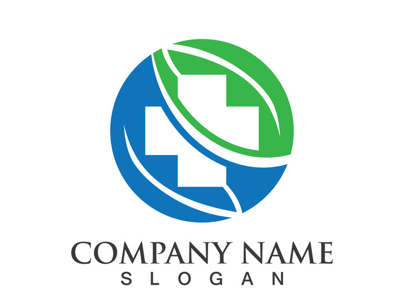 Medical health icon digital logo design vector illustration