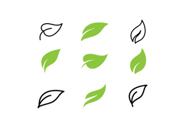 Green leaf ecologi  vector icon logo preview picture