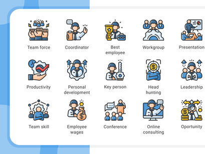 Business and Employees Icon Pack Vol.01
