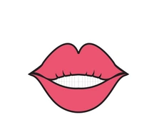 Woman's lips icon vector illustration design template