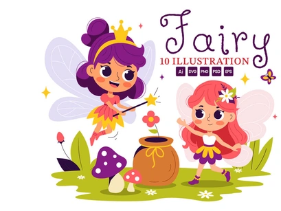 10 Beautiful Flying Fairy Illustration