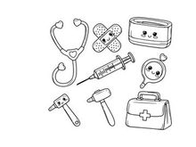 Medical healthcare icons set flat design vector illustration