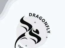 Dragonfly logo design modern and elegant minimalist color style monoline illustration