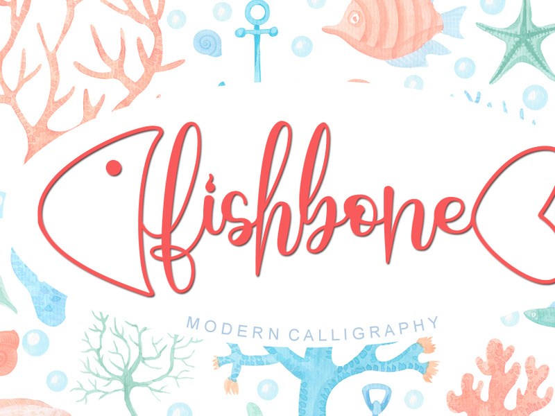Fishbone - Modern Calligraphy