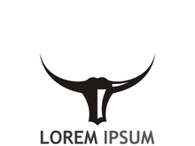 bull head horn logo