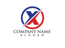 X Logo Template vector icon