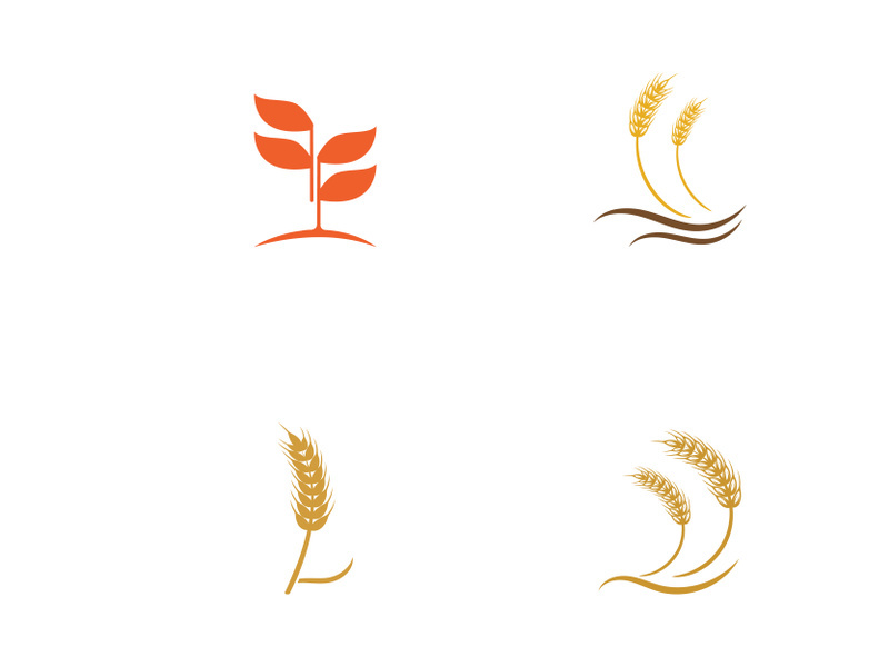 Wheat or cereal logo, wheat field and wheat farm logo.With easy and simple editing.