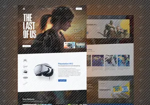 Playstation Website Redesign UI Kit for Figma - Elevate Your Gaming Experience