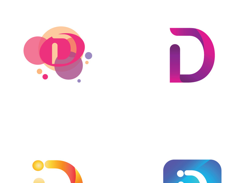 Modern initial letter D initial logo.
