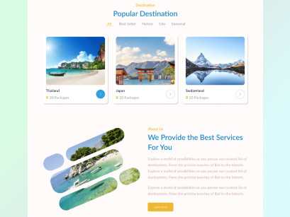 Travelgood - Travel Agency Website Landing Page Design