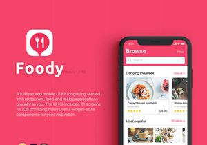 Food ordering & Delivery UI Kit for SKETCH