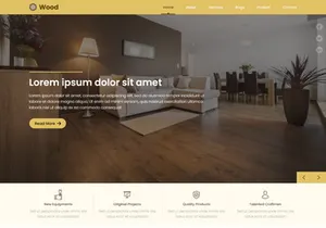 Wood Manufacturing Landing Page UI