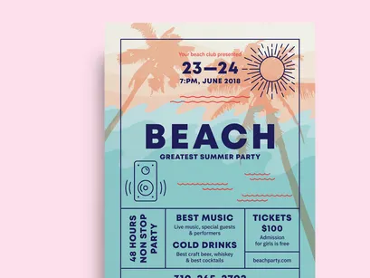 Beach Poster Template