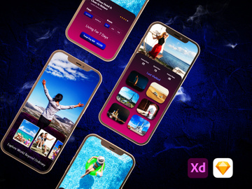 Explore World Travel App UI kit preview picture