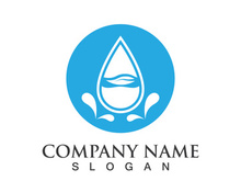 Blue water drop vector logo icon illustration images