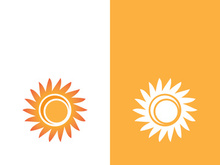 Creative sun concept logo illustration design template