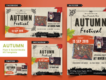 Autumn Festival Flyer & Social Media Pack-04 preview picture
