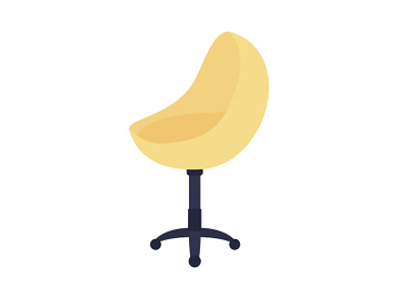 Round desk chair for office semi flat color vector object preview picture