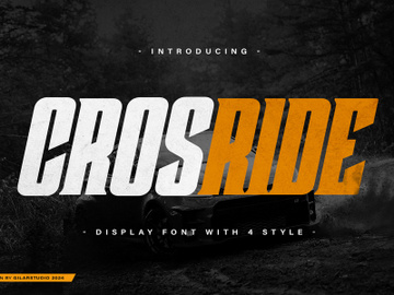 Crosride is a Display Font preview picture