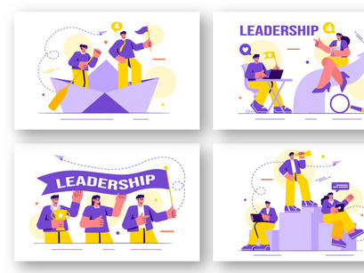 18 Business Leadership Illustration