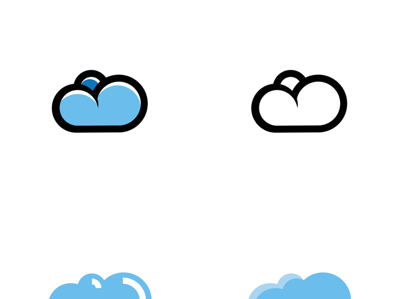 cloud vector  logo template design vector