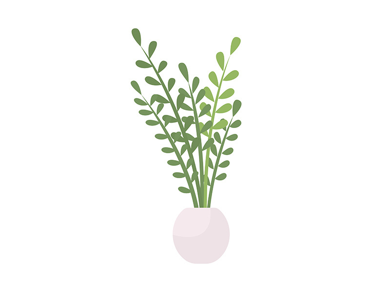 Growing indoor plant semi flat color vector object