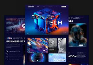GenAi | AI technology Landing Page UI Kit