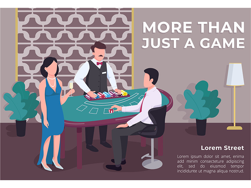 More than just a game poster flat vector template