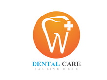 Dental care logo vector icon design