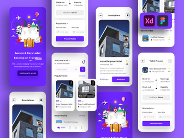 Hotel Booking App UI Kits preview picture