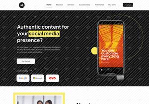 Kreative Agentur-Landingpage – Minima
