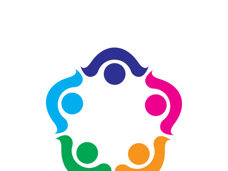 Community logo business template and icon people vector