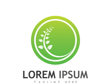 Natural green leaf logo design. preview picture