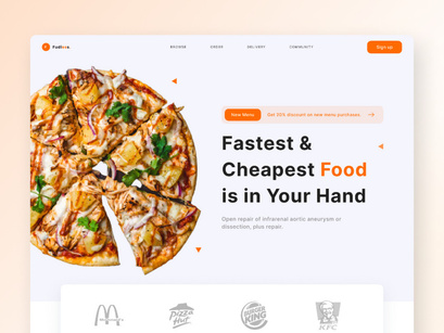 Fudiess - Food Delivery Landing Page