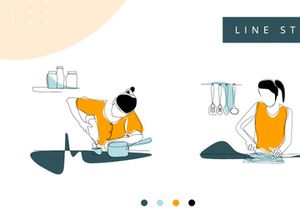 Cooking line illustration