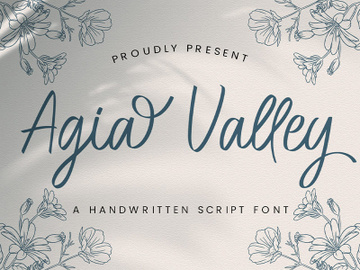 Agia Valley - Handwritten Font preview picture