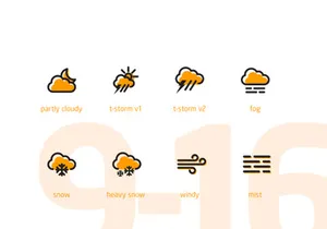 16 Weather Animated Icons