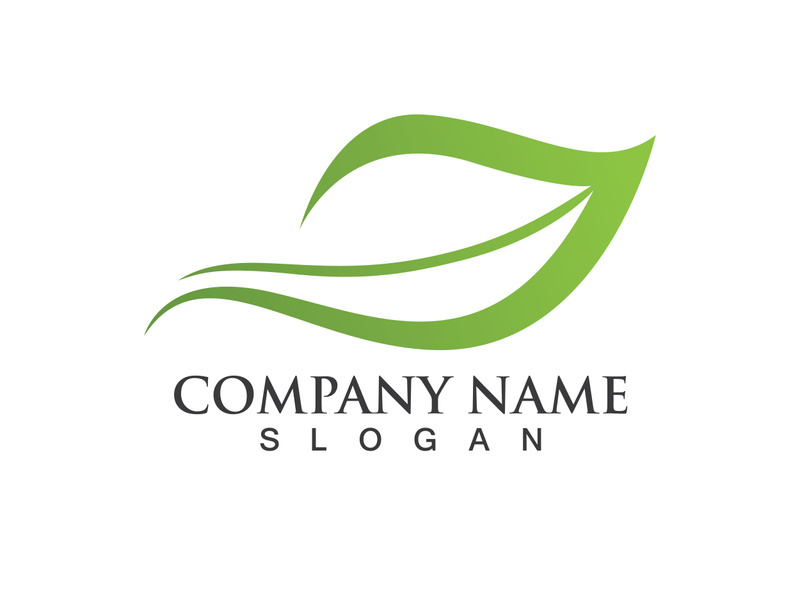Eco leaf green logo vector