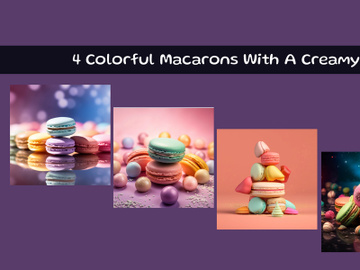 Colorful Macarons With A Creamy preview picture