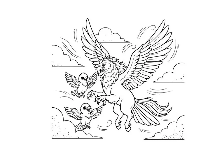 Majestic eagle with doves peace harmony vector illustration