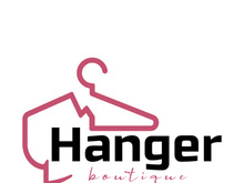 Simple clothes hanger logo details with creative design.for business, boutique, fashion, lifestyle, beauty, wardrobe, wedding dress, clothing store