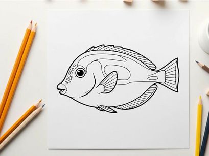 Stylized fish swimming vector illustration flat design
