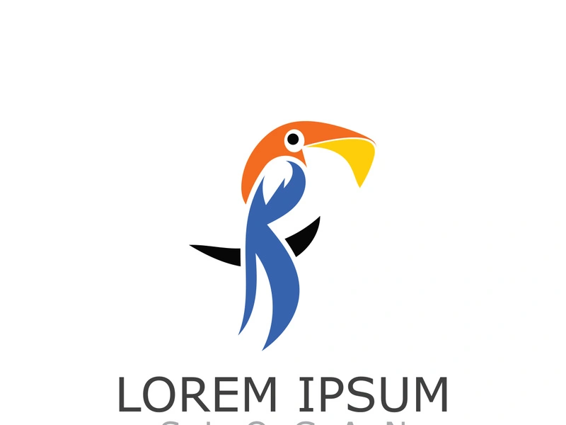 Toucan simple logo design image bird vector illustration