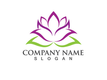 People yoga health in lotus flower logo preview picture