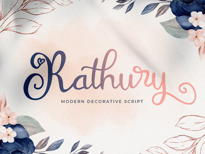 Rathury - Modern Decorative Script Font