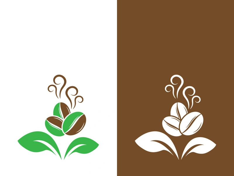 Coffee bean icon vector illustration template