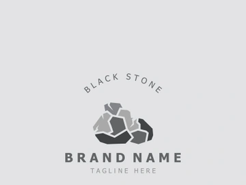 Stone logo template design simple elegant product brand natural element preview picture